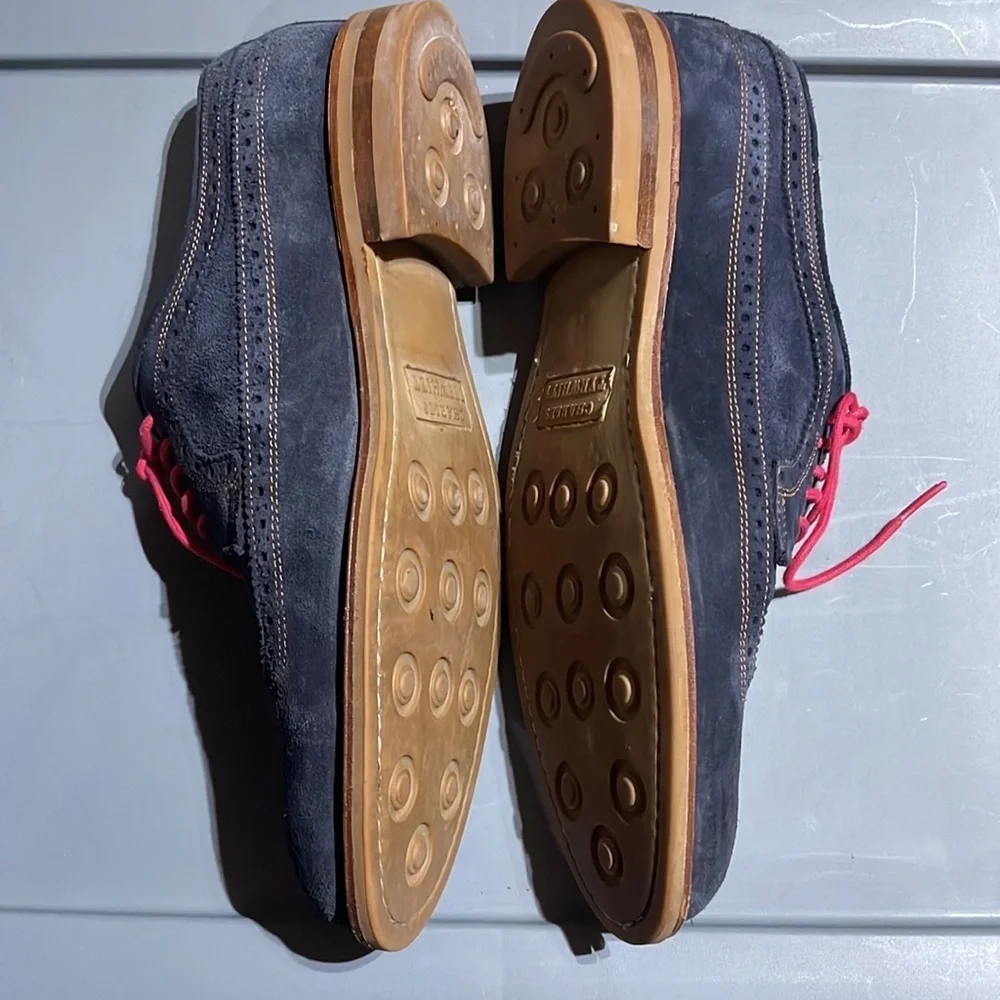Charles Tyrwhitt navy suede  wing tips
